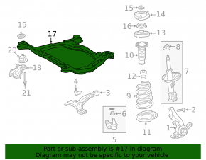 Front subframe Toyota Sienna 11-14 FWD