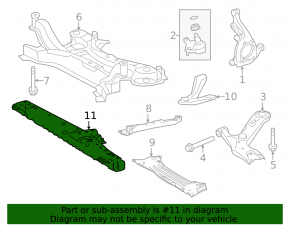 Front beam reinforcement Lexus NX200t NX300 NX300h 15-21