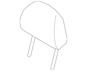 Subaru Legacy 15-19 rear right headrest, black cloth