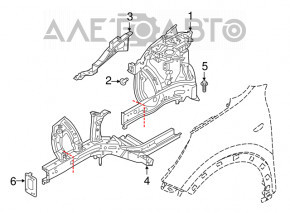 Front left quarter panel Kia Niro 17-22 HEV