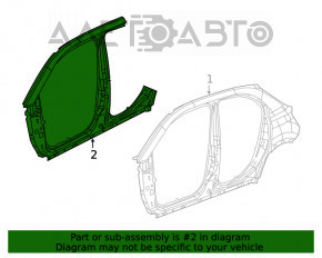 Body pillar central left Fiat 500X 16-22