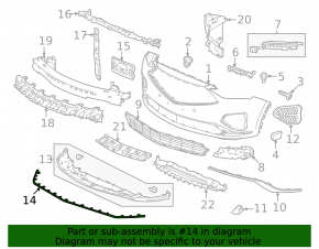 Front bumper lip trim for Acura MDX 22-26