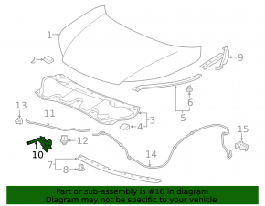 Hood Lock Honda CRV 12-16
