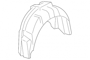 Rear left fender liner Infiniti G37 08-13 2d
