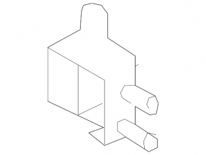 Upper rear left door hinge Nissan Leaf 18-