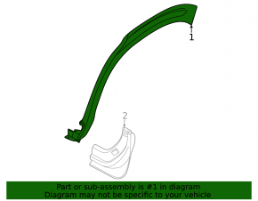 Rear left fender arch trim Kia Seltos 21-26