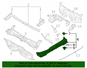 Windscreen wiper grille plastic Subaru Outback 20-23