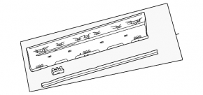 Lower front right door trim for Mercedes X247 GLB 20-26, structure with chrome molding