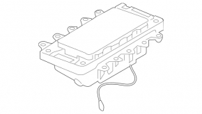 The passenger airbag in the dashboard of the Mercedes X247 GLB 20-26