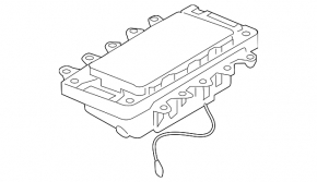 The passenger airbag in the dashboard of the Mercedes X247 GLB 20-26