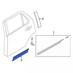 Door trim lower front left Ford Explorer 16-17