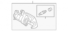 Rear left caliper assembly for Ford Mustang mk6 15-Performance