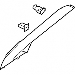 Front pillar trim upper left Ford Fiesta 11-19 gray, type 1