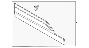 Door trim lower rear right Ford Escape MK4 23- in body color