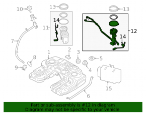 Fuel level sensor BMW X5 F15 14-18 N55, N20