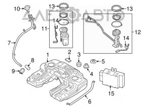 Fuel level sensor BMW X5 F15 14-18 N55, N20
