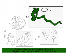 Lower radiator cooling hose for BMW X5 F15 16-18 plug-in