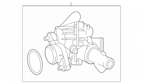 Thermostat housing Mercedes CLA 250 14-19