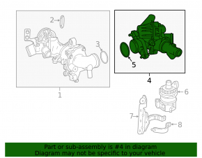 Thermostat housing Mercedes GLA 14-20