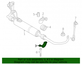 Front stabilizer mounting bracket lower right BMW 5 G30 17-23 AWD for active stabilizer