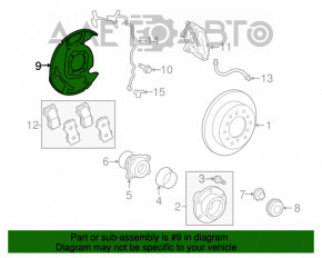 Brake Disc Cover Front Left Toyota Sequoia 08-16