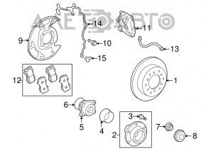 Brake Disc Cover Front Left Toyota Sequoia 08-16
