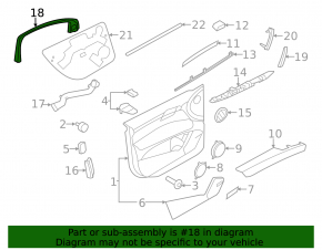 Door frame inner plastic front left Audi Q7 4L 10-15