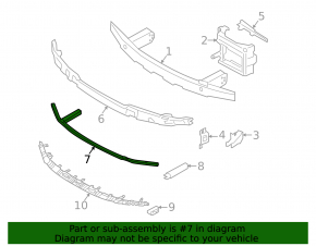 Lower front bumper reinforcement for BMW 4 Series G22 G26 21-25 Without m sport design, bumper support