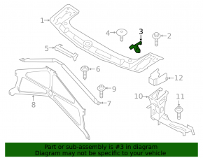 Headlight mount upper left BMW 3 F30 12-18