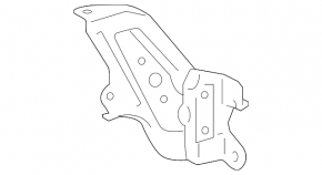 Right front bumper bracket for Toyota 4Runner 14-24 rest.