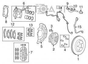 Brake Disc Cover Front Left Dodge Durango 11-