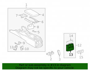 Lexus IS250 IS300 IS350 06-13 Center Console Air Vent Deflector Black