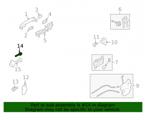Subaru Forester 14-18 SJ front left door stop