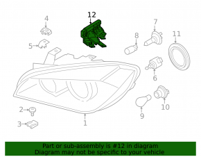 Front bumper mount under headlight right BMW X1 F48 16-22