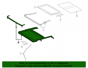 Toyota Solara 04-08 sunroof mechanism