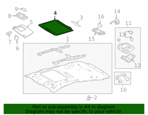 Sunroof curtain Toyota Prius 50 Prime 17-22 beige
