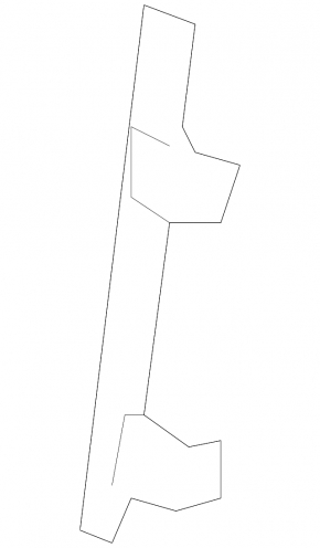 Long rear left door glass guide for Lexus LS460 LS600h 07-17