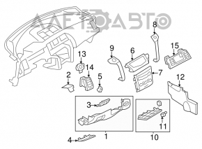 Nissan Murano z51 09-14 beige central air duct