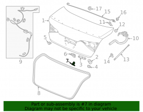 Honda Civic XI FE/FL 22-26 4D Trunk Lid Lock Bracket