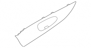 Nissan Rogue Sport 17-22 rear right door panel trim panel, gray