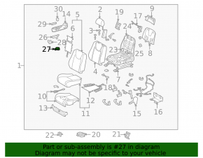 Lumbar support control for passenger seat Lexus RX350 RX450h 10-15 beige