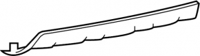 Infiniti QX30 17-19 rear bumper center lip chrome