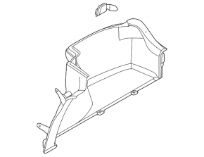 Right arch trim for Hyundai Sonata 20-23, black, Korea