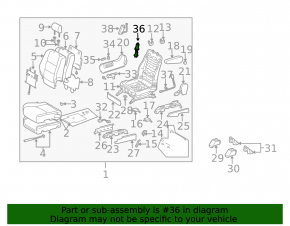 Motor for longitudinal adjustment of the passenger seat Toyota Camry v40 07-09 with drive