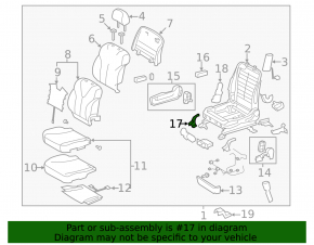 Motor for longitudinal adjustment of the passenger seat Toyota Camry v40 07-09 with drive