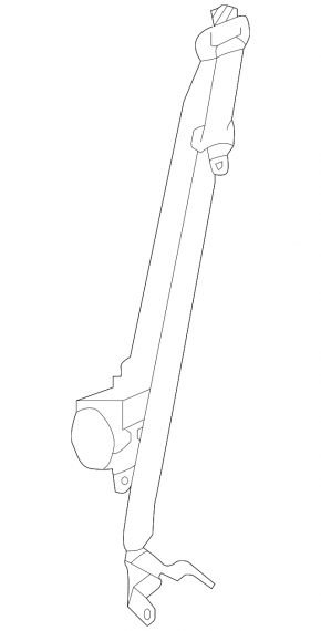Driver's seat belt Nissan Leaf 13-17 gray