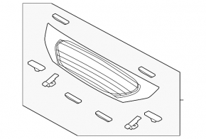 Lower glass in the rear hatch of a Hyundai Ioniq 17-22, heated, scratched