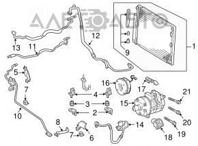 Air conditioning hose, compressor, heater, second Lexus GX470 03-09