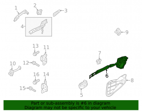 Rear left door lock Mazda 3 14-18 BM