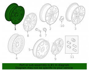 R17 Ford Escape MK3 13-19 iron wheel